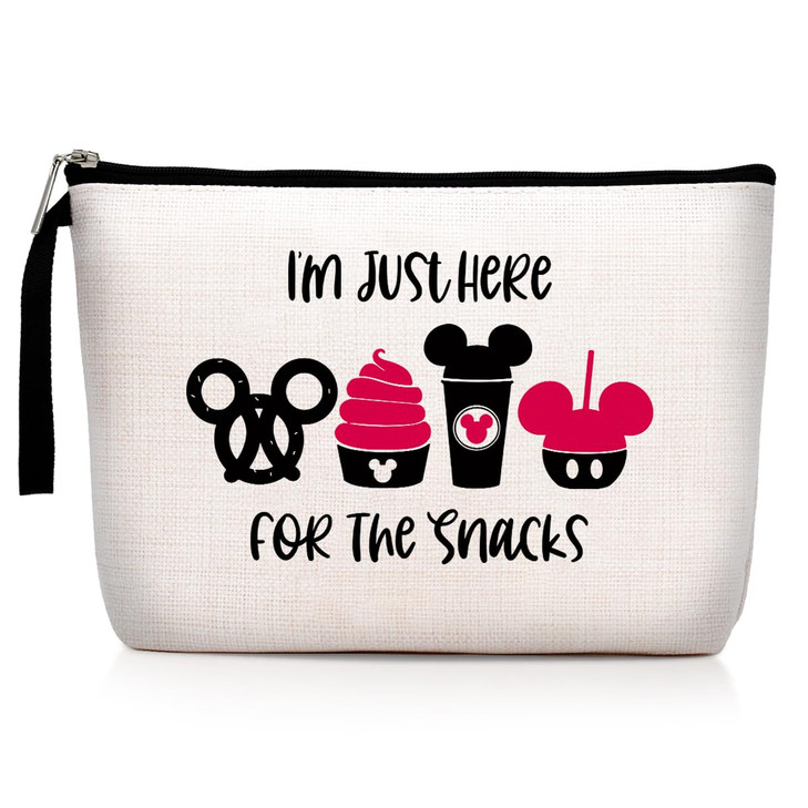 Hanamiya Na Snacks Bag for Travel, Funny Waterproof Makeup Bag, Washable, Reusable for Travel, Beach, Cute Toiletry Bags for Girls Teens Friends- I'm