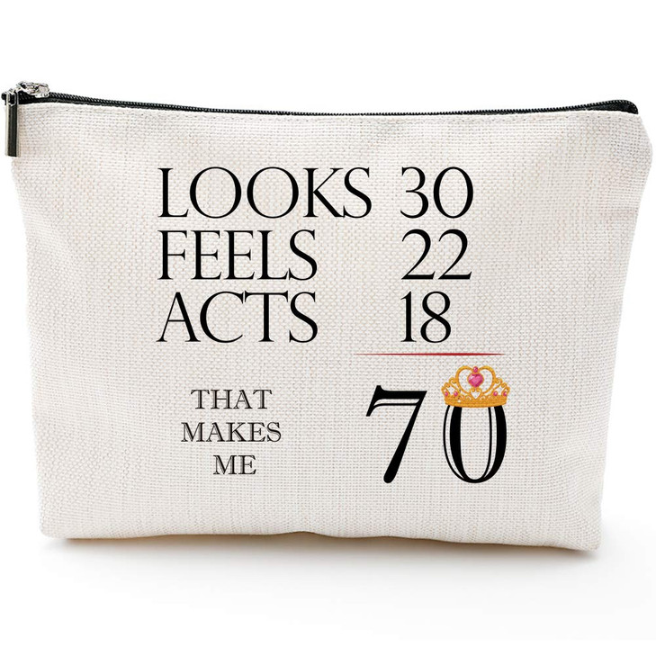 70th Birthday Gifts for Women-That Make Me 70-1955 Birthday Gifts for Women, 70 Years Old Birthday Gifts Makeup Bag for Mom, Wife, Friend, Sister, He