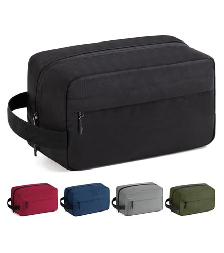 Vorspack Travel Toiletry Bag for Men - Hanging Toiletries Bag Water Resistant Travel Bag for Toiletries Accessories - Black