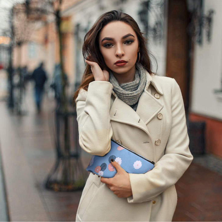 Chuangdi 6 Pieces Makeup Bag Toiletry Pouch Waterproof Cosmetic Bag with Zipper Travel Packing Pouch 8.7 x 5.3 Inch Small Cosmetic Organizer Accessor