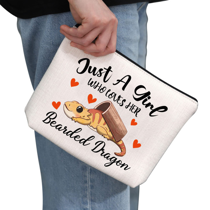 G2TUP Bearded Dragon Lover Gift Who Loves Her Bearded Dragon Makeup Bag Bearded Dragon Mom Cosmetic Bag Lizard Lover Zipper Travel Pouch (Bearded Dra
