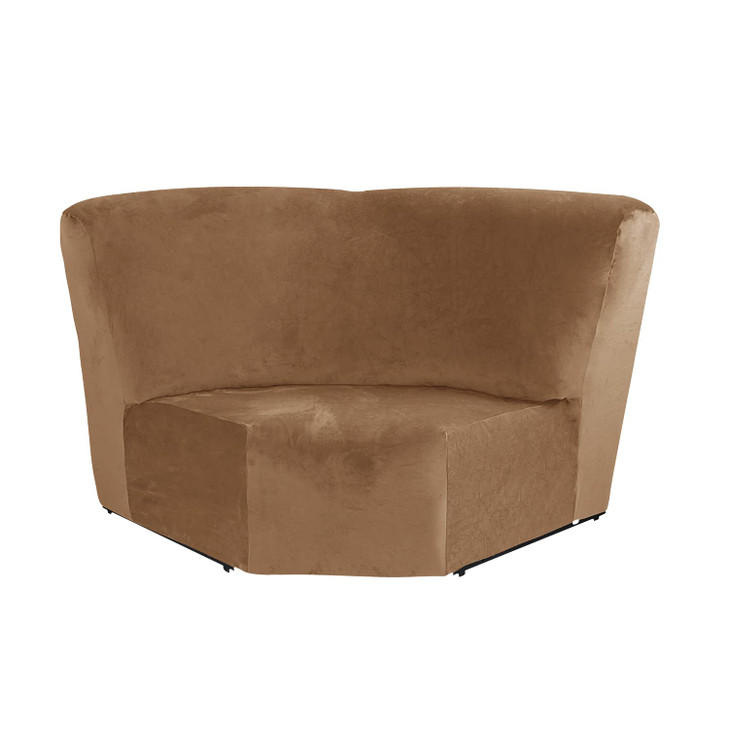 MIFXIN Corner Sofa Cover 1 Piece Velvet Stretch Corner Couch Cover for Sectional Recliner Sofa Slipcover Reclining L Shape Sofa Couch Additional Seat