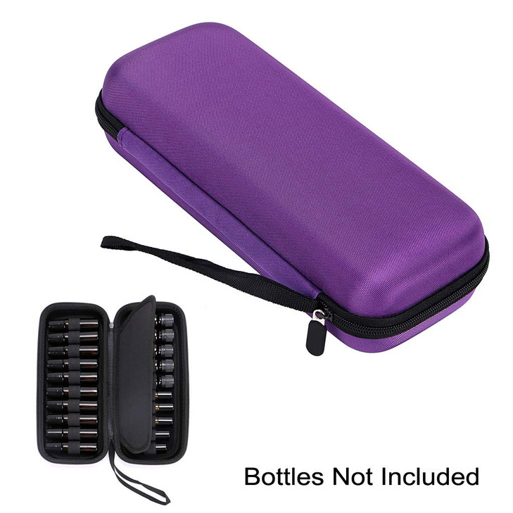 Hipiwe EVA Essential Oils Carrying Case Organizer for 20 Bottles 5ml & 10ml Standard & Rollers Bottles Portable Hard Shell Travel Bag Holder for Esse