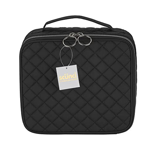 ScUnci by Conair Makeup Beauty Case, Makeup Train Case, Makeup Bag, Travel Organizer for Women, Black