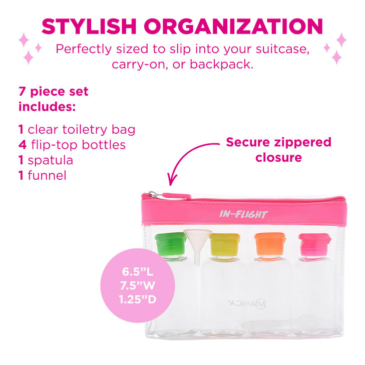 Miamica Women's Multicolor/Pink Case, 6.5 L x 7.5 W x 1.25 D