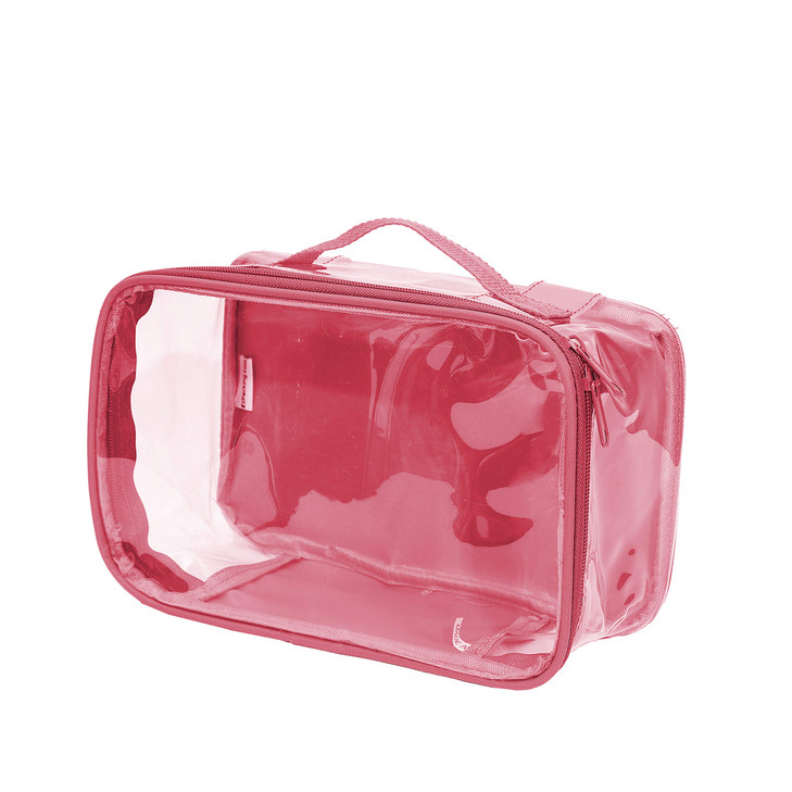 Small Clear Travel Packing Cube/See Through PVC Plastic Pouch for Carry On Suitcase, Backpack or Diaper Bag/Transparent Multipurpose Accessories, Mak