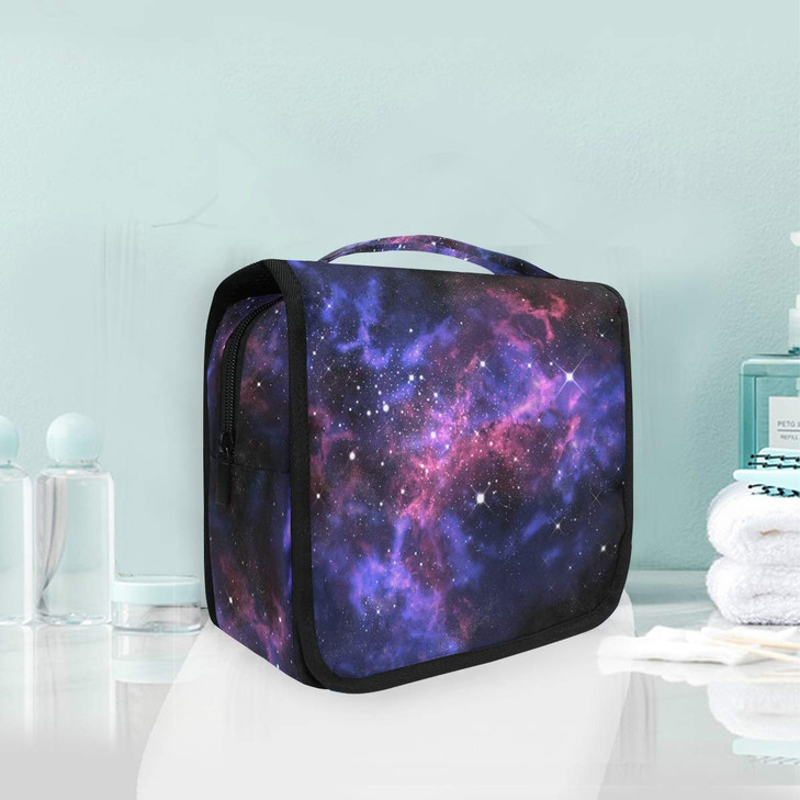 Hanging Toiletry Bag Universe Galaxy Star Space, Makeup Bag Cosmetic Bag Bathroom Travel Organizer Large for Women Girls