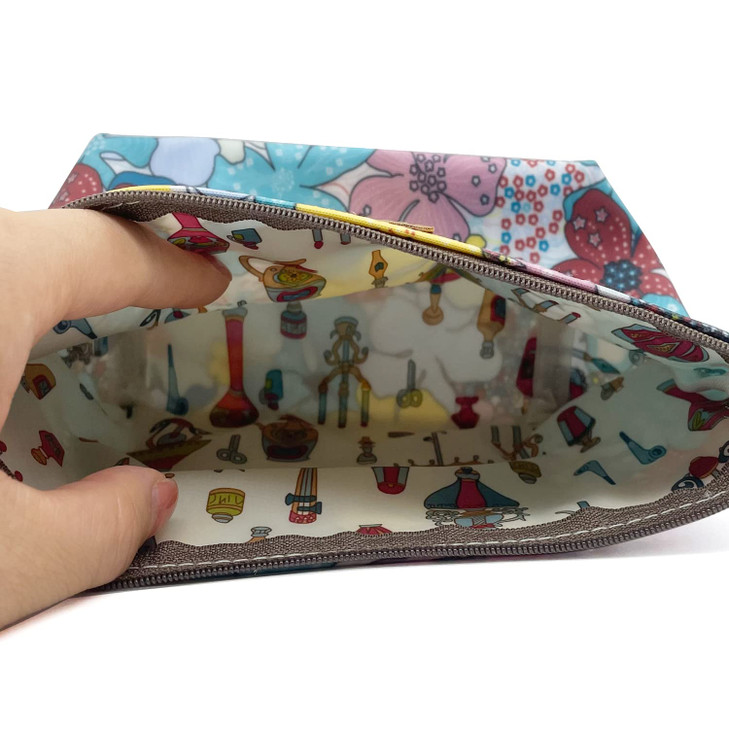 Hunger Blue Blossom Print Make-Up Cosmetic Bag Carry Case (P11417014)