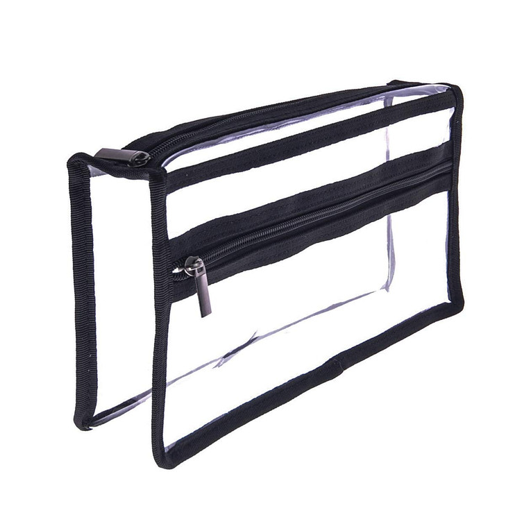 Jula Vance Clear PVC Makeup Bag Transparent Actor Bag Large Cosmetic Organizer Bag Makeup Kits Pouch Travel Make Up Accessories Storage Bag Clear Pen