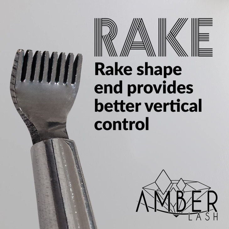 Amber Lash Eyelash Lift Perm Tool Eyelash Separator Stainless Steel Lash Lift Tool with Separation Comb Stick for Eyelash Extensions Supplies (Perm R