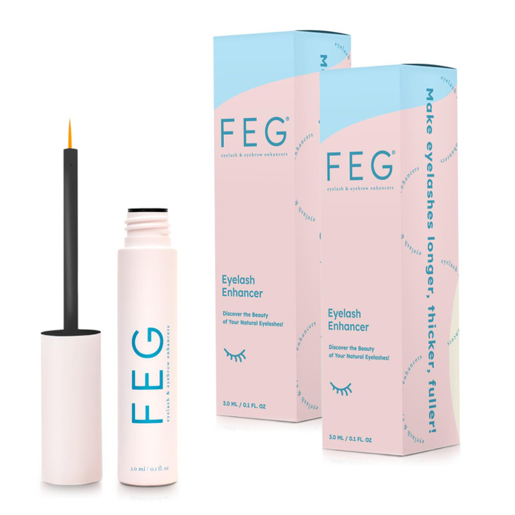 FEG Eyelash Enhancer Rapid Lash Growth Serum with Natural Ingredients | Lash Serum for Growing Thick, Full, and Long Eyelashes | Stimulates Natural G