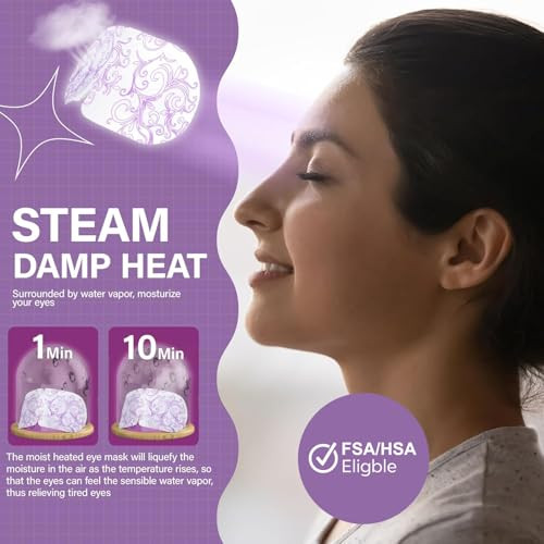 16 Packs Steam Eye Masks for Dry Eyes Self Heated Eye Mask Disposable Sleep Mask Soothing Headache Relief Dry,Hot Warm Compress for Stress Relief Rel