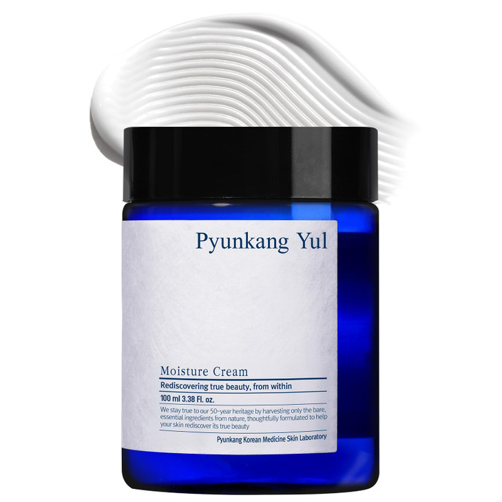 Pyunkang Yul Moisture Cream - Korean Skin Care Face Cream - Facial Moisturizer for dry and combination skin types - Natural Ingredients Shea Butter,