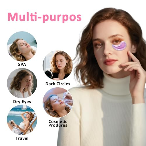 Soulagers Eye Gel Pads, Ice Packs for Eyes, Under Eye Ice Pack, Gel Ice Pack, Cooling Eye Masks, Gel Eye Mask for Puffy Eyes, Migraine, Puffiness(6 p