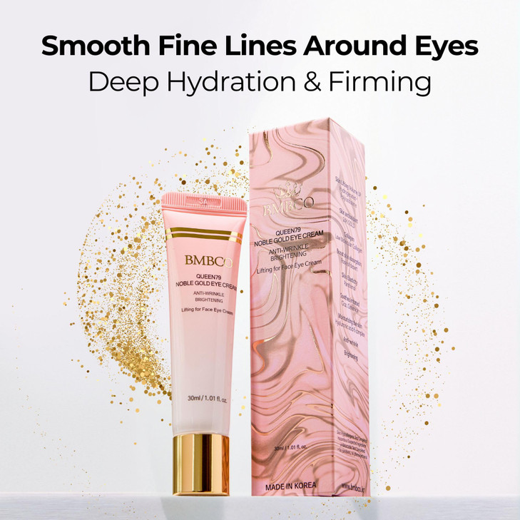 BMBCO 24K Gold Eye Cream  Dark Circle & Wrinkle Treatment, Hydrating & Brightening Under Eye Care, Anti-Aging & Firming for Fine Lines, Korean Skinc