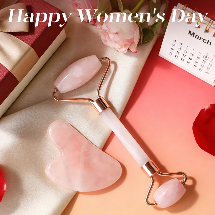 BAIMEI IcyMe Jade Roller & Gua Sha, Face Roller Redness Reducing Skin Care Tools, Self Care for Men Women, Massager for Face, Eyes, Neck, Relieve Fin