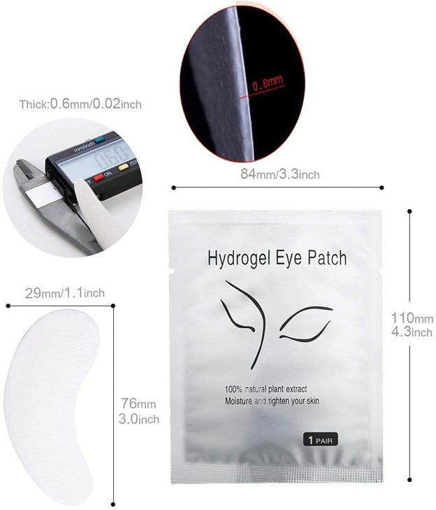 Chargenyang Eyelash Extension Gel Patches Kit Under Eye Gel Pads Eyelash Extension Pads Lint Free False Eyelash Lash Extension Makeup Eye Gel Patches