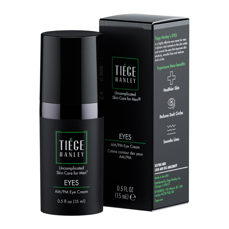 Tiege Hanley Eye Cream for Men, Morning and Night Under Eye Cream With Hyaluronic Acid and Vitamin B3, Helps Reduce the Look of Dark Circles and Puff