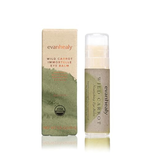 evanhealy Wild Carrot Immortelle Eye Balm | Organic Travel Moisturizer Stick | Hydrating Balm to Brighten Skin Around Eyes, Face, & Body | On the Go