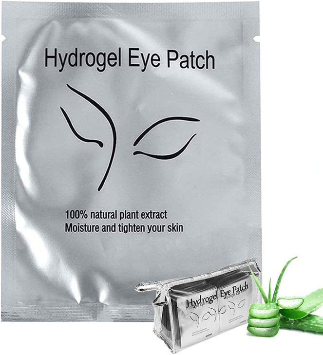 Qleng 100 Pairs Eyelash Extension Gel Patches Kit, Lint Free Under Hydrogel Eye Mask Pads Beauty Tool for Lash Extensions
