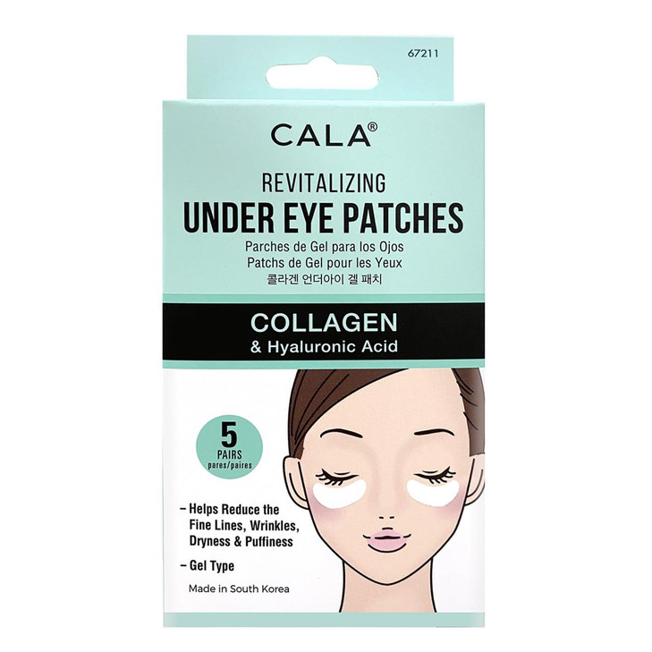 Cala Under Eye Patches Collagen + Hyaluronic Acid, Firming Hydrating Eye Masks to Depuff & Brighten, Helps Soften Fine Lines, 5 Pairs, 1020 Minute U
