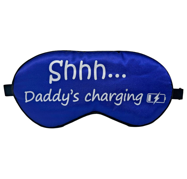 Shhh...Daddy's Charging Ultra Soft Daddy's Charging Funny Sleep Mask for Dad, New dad, Father, New Parents, Baby Shower, Gender Reveal Party, Birthda