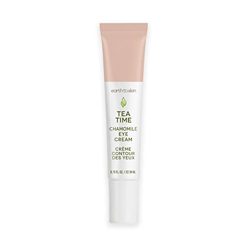 Earth To Skin Tea Time Chamomile Eye Cream  Hydrating & Soothing Eye Treatment with Vitamin E, Vitamin C & Jojoba Oil  0.75 fl oz