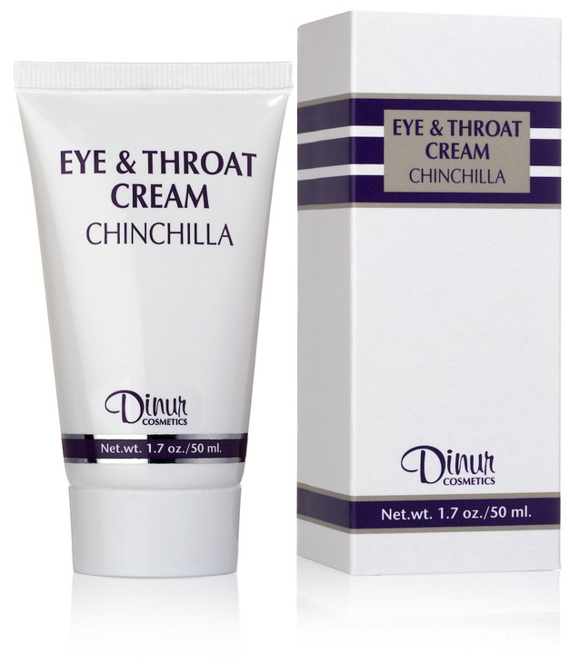 Dinur Cosmetics Chinchilla Eye & Throat Cream Reduces Fine Lines Wrinkles Puffy Eyes & Under Eye Dark Circles Penetrates Delicate Skin for Men & Wome