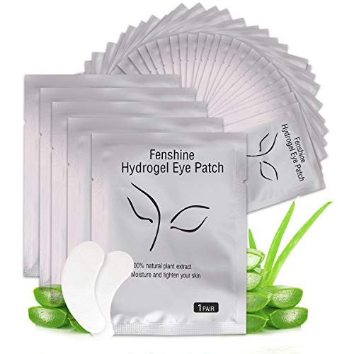 fenshine 100 Pairs Eyelash Extension Eye Pads Lint Free Hydrogel Eye Patches Professional for Lash Extensions Supplies