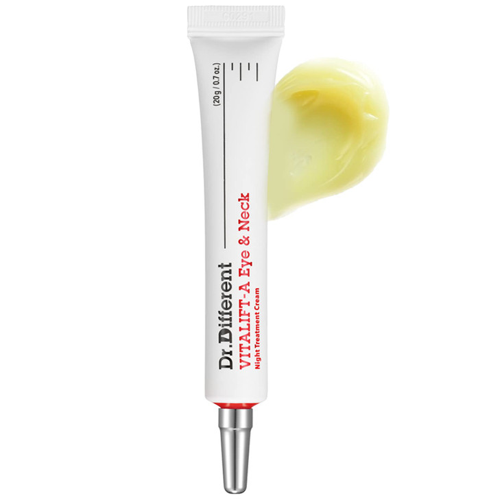 Dr.Different VITALIFT-A Eye&Neck Retinal 0.025%, Anti-aging and Anti-wrinkle Eye Cream for delicate care with Vita A, K-Skincare made by Korean Derma
