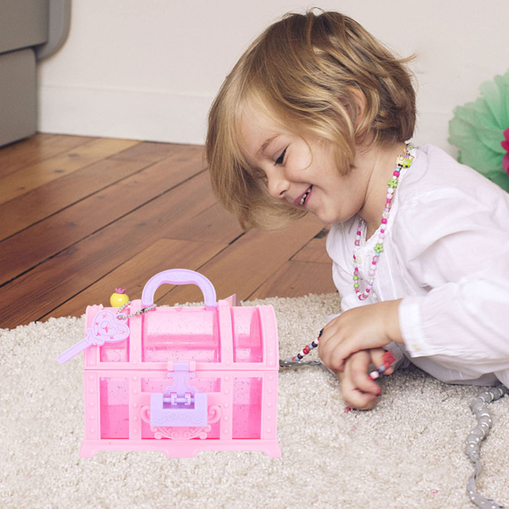 Alipis 2Pcs Kids Jewelry little girl treasure box pretend treasure box baby girl Princess