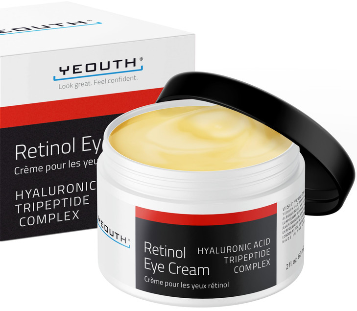 YEOUTH Retinol Eye Cream Anti Aging, Firming Under Eye Cream for Puffiness and Bags Under Eyes for Wrinkles and Dark Circles with Hyaluronic Acid and