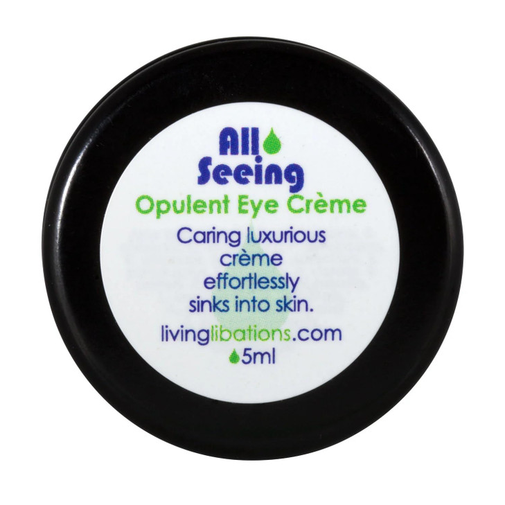 LIVING LIBATIONS - Organic All Seeing Opulent Eye Crème | Natural, Wildcrafted, Vegan Clean Beauty (0.17 oz | 5 mL)