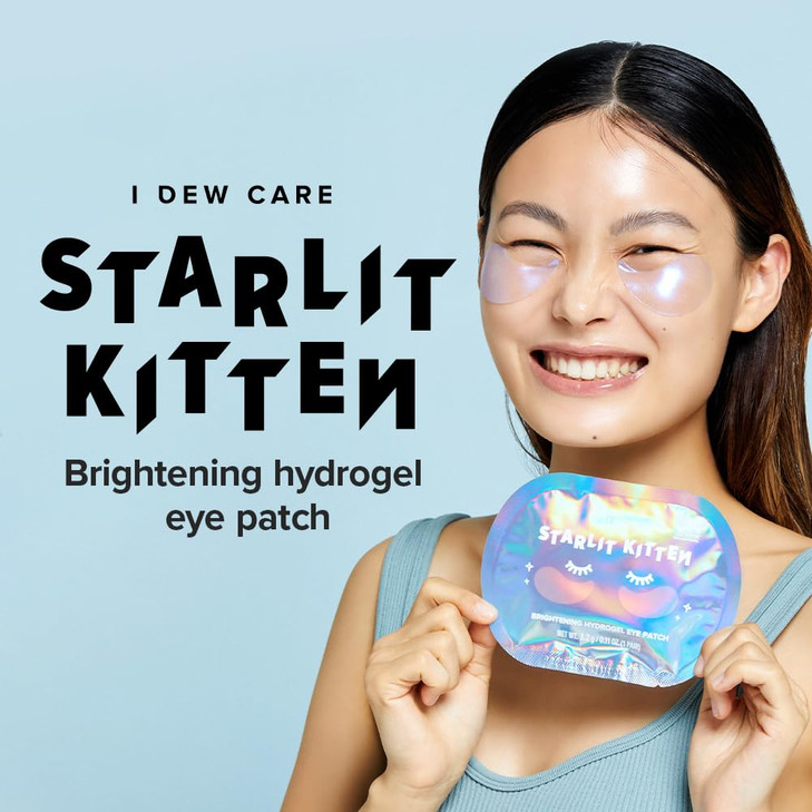 I DEW CARE Hydrogel Eye Patch - Starlit Kitten | Korean Under Eye Patches for dark circles and puffy eyes, Smooths Puffy Eyes, Eye wrinkle patches, D