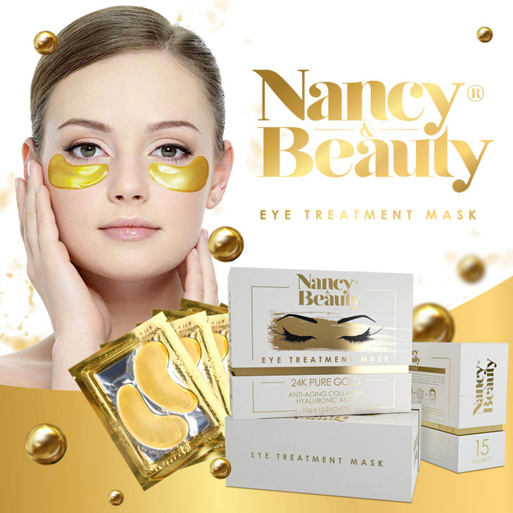 Under Eye Patches - 24K Gold Under Eye Mask, Dark Circles Under Eye Treatment Mask, Anti-Wrinkle Under Eye Bag Treatment for Puffy Eyes, Collagen Pat
