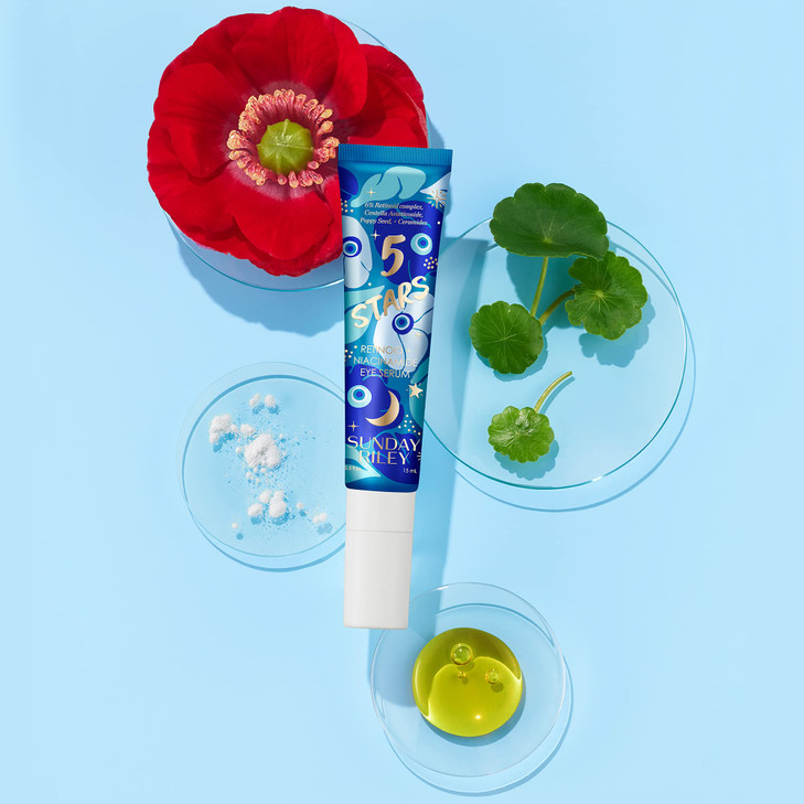 Sunday Riley 5 Stars Retinol + Niacinamide Anti Aging Eye Serum Dark Circles and Wrinkle Eye Cream