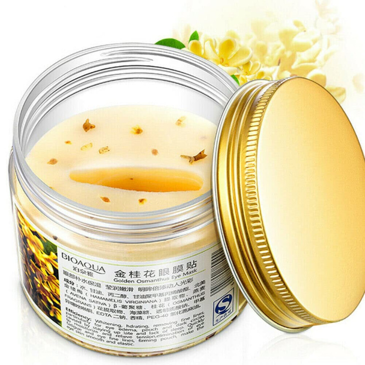 BIOAQUA Golden Osmanthus Eye Mask Gold Eye Treatment Masks Under Eye Patches Dark Circles Treatment Eye Bags Patches Puffy Eyes Anti-Wrinkle Undereye