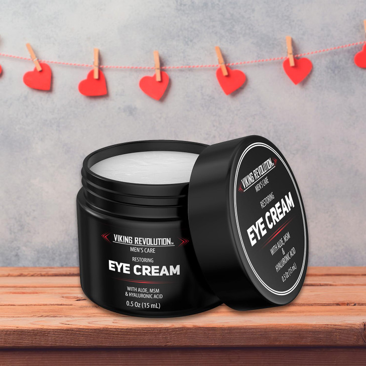 Viking Revolution Men's Eye Cream - Natural Anti-Aging, Dark Circle Treatment, Reduces Puffiness & Crowsfeet - 6ml