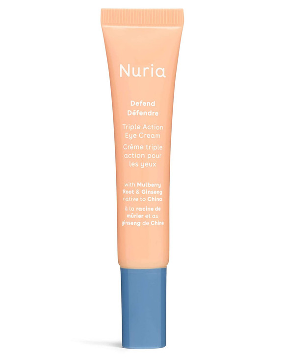 Nuria - Defend Triple Action Eye Cream for Dark Circles, Puffiness and Fine Lines, Nourishing Under Eye Cream with Ginseng and Mulberry Root, 15mL/0.