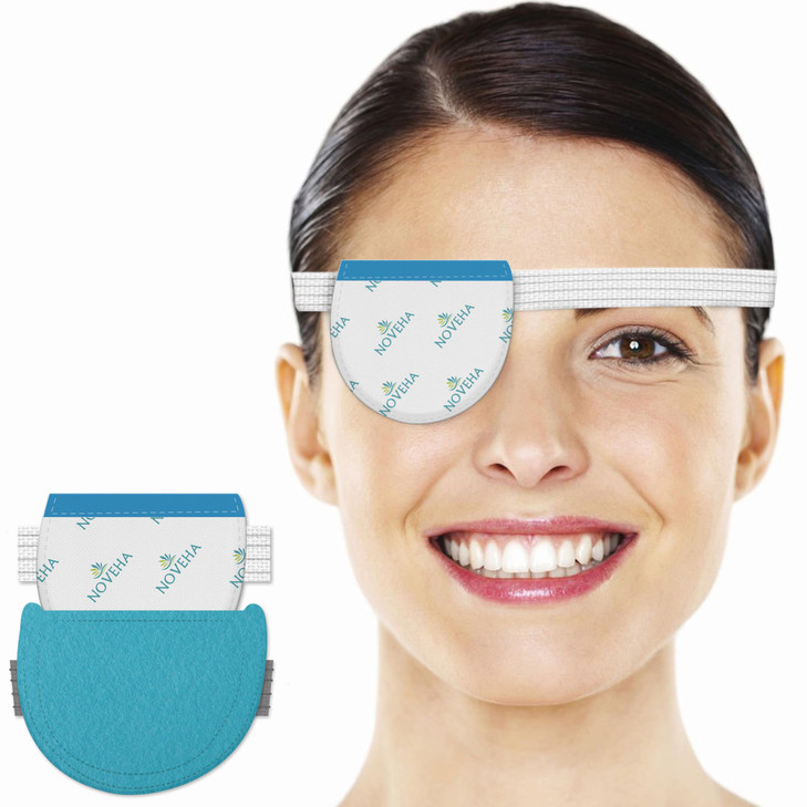 NOVEHA Express Warm Compress Individual Eye Mask | Moist Hot Technology for Sensitive Dry Eyes - Relieves Stye & Pink Eye - Reusable Heat Water Treat