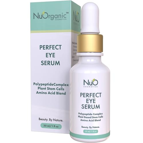 nuorganic Perfect Eye Serum: Fine Lines + Wrinkles + Bags + Dark Circles - Patented PhytoCellular Science + 18X More Effective Anti Aging + Better Sk