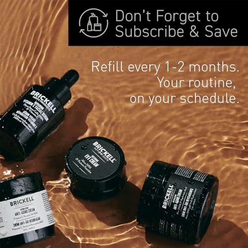 Brickell Men's Restoring Under Eye Cream for Men, Natural and Organic Anti Aging Eye Balm To Reduce Puffiness, Wrinkles, Dark Circles, Crows Feet and