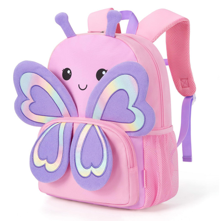 mommore Kids Backpack Preschool Kindergarten Backpack for Girls 4-6 Butterfly Girl Bookbag 15 for Elementary School