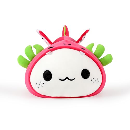 Onsoyours Cute Axolotl Dragon Fruit Plush, Soft Stuffed Animals Axolotl Pitaya Plush Pillow, Kawaii Plushie Toy for Kids (Axolotl Dragonfruit B, 13")