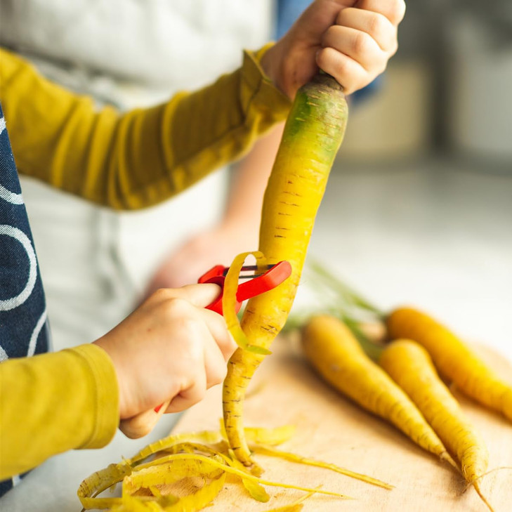 Opinel Le Petit Chef Peeler For Children and Teaching Food Prep and Kitchen Safety, Made in France