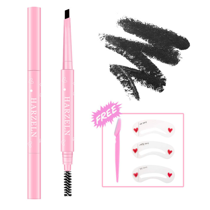 NIYET Eyebrow Pencil, For Daily Brow Makeup, Long-Lasting Waterproof & Sweatproof (Black)