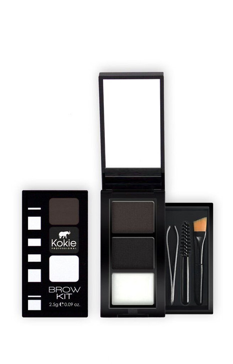Kokie Cosmetics Brow Kit, Black, 0.09 Ounce