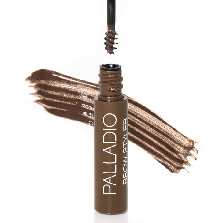Palladio Brow Styler Tinted Gel, Innovative Formula, Holds and Grooms Brows, Brow Setter, Tinted Natural Look, Lightweight, Multi-Purpose Conditionin