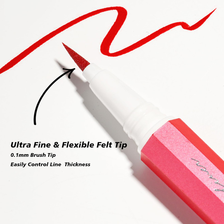 YES.EYE DO Liquid Eyeliner, Neon Pink Eyeliner Pen, Ultra Fine Pink Eye Liner, High Pigmented Colored Liquid Eyeliner, Felt & Flexible Tip Applicator