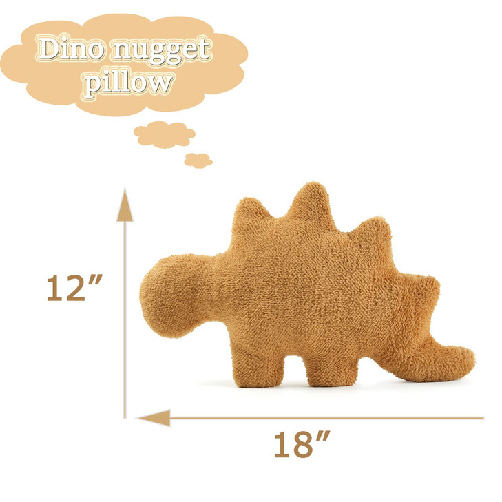NXCHIZS Dino Nugget Pillow Plush, Funny Chicken Nugget Plushie Birthday Gift, Dino Decorative Throw Pillow for Kids Room Decor, Dinosaur Stuffed Anim
